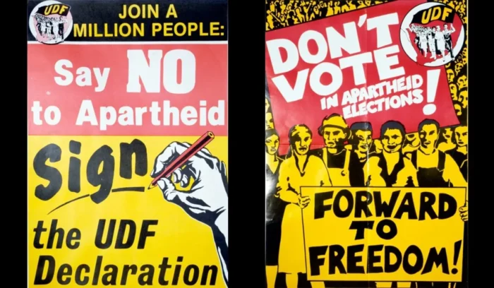 United Democratic Front flyer, for article on united democratic front south africa